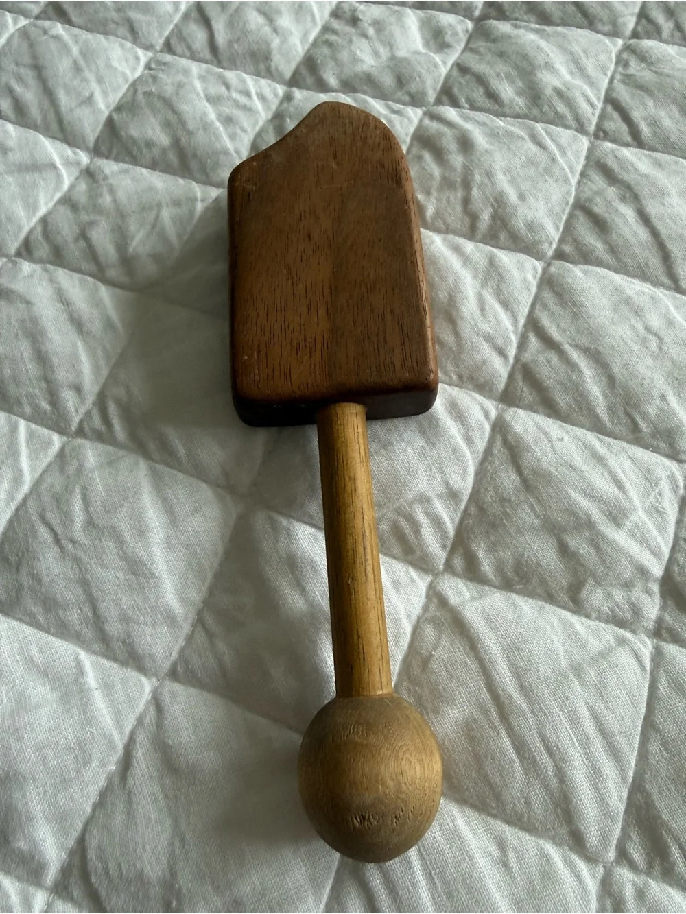 Handmade wooden rattle